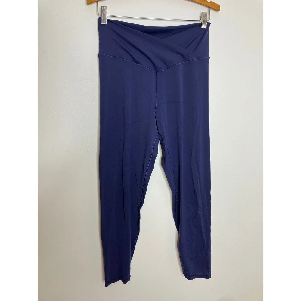 OFFLINE by Aerie Real Me Leggings Womens XL Navy Blue Excellent Crossover Waist